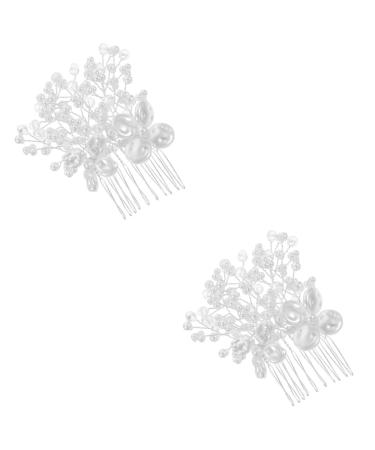 FRCOLOR Rhinestone Headpiece Wedding Hair Side Comb