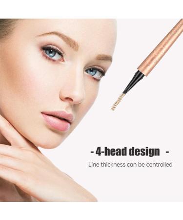 3D Microblading Eyebrow Pencil Waterproof with 4 Fork Tip for Natural Eyebrows Precise Pencil for Women and Beginners Long Lasting for Daily Use (Light Brown) - Buy Online on GoSupps.com