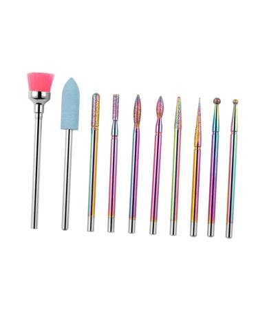 POPETPOP 1Set Alloy grinding head acrylic nail art tools carbide cuticle remover bits Nail Drill Bits acrylic nail tools Manicure Drill Bit diamond Tungsten steel alloy cell phone