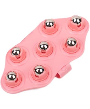 Shop Pink Palm-Shaped Massage Roller with Metal Balls - Premium Women's Body Care Tool - Buy Online on GoSupps.com