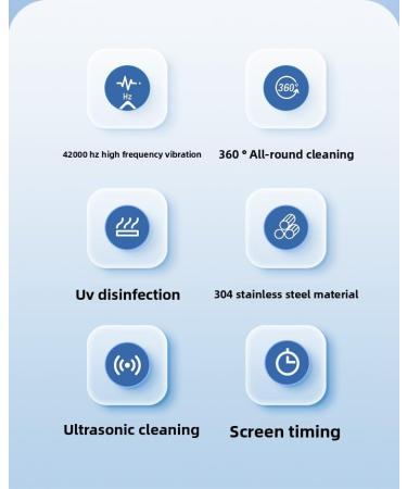Professional UV Ultrasonic Denture Cleaner with Timer Jewelry Cleaner with Sterilization Function White - Buy Online on GoSupps.com