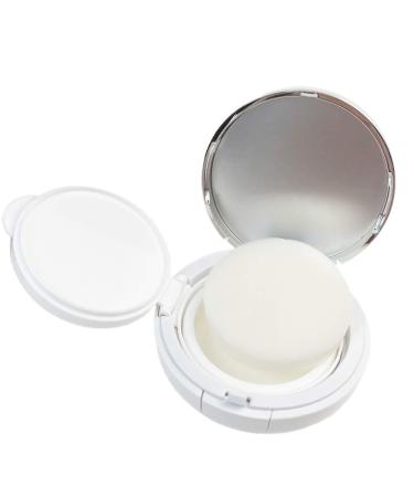 Vasana 15 ml of empty luxurious white silver rim make-up powder container air cushion puff case with sponge powder quads container foundation bb cream box