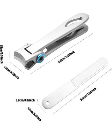 Nail Clippers Set - Fingernail Cutters Effortless Professional Stainless Steel Nail Cutter With Nail File Precision Grooming For Stunning Nails Silver - Buy Online on GoSupps.com