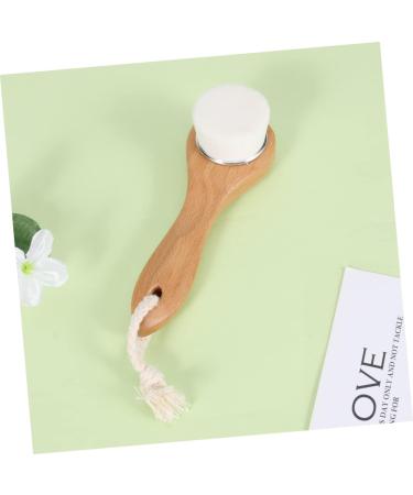 Housoutil 1pc Face Cleaning Beauty Brush Facial Brush with Soft Bristles Skin Cleanser Pore Scrub Face Skin Cleaning Brush Facial Exfoliating Brush Beech Wooden Pores - Buy Online on GoSupps.com