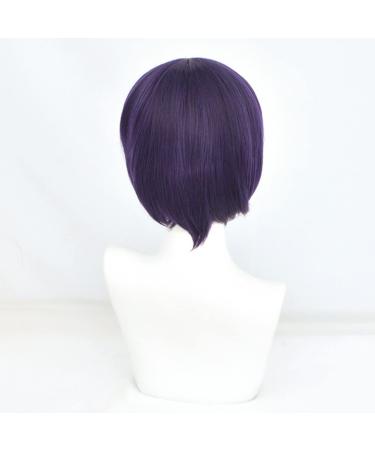 Lwiuentx MHA Cosplay Jirou Kyouka Short Black Purple Wig | Free Wig Cap Included | International Shipping - Buy Online on GoSupps.com