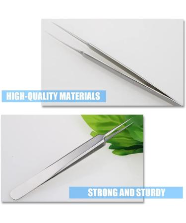 Surgical Tweezers for Ingrown Hair - Professional Stainless Steel Comedones Extractors (2pcs) - Precision Sharp Needle Nose Tweezers for Splinter Removal - Buy Online on GoSupps.com