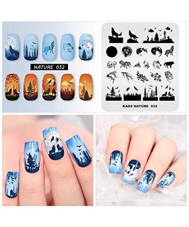 KADS Nail Stamping Plate NA032 - Nature Image Design for DIY Nail Art - Buy Online on GoSupps.com