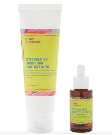 Good Molecules Discoloration Correcting Face Serum & Body Treatment Set - 30ml & 120ml - Buy Online on GoSupps.com