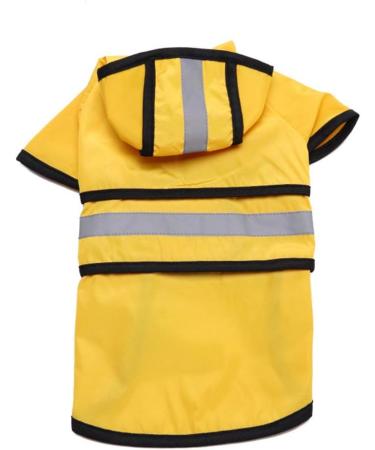 Ultra-Light Waterproof Dogs Raincoat with Hood & Reflective Stripes - Perfect for Small to Medium Dogs - Size L Yellow - Buy Online on GoSupps.com