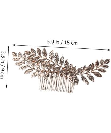 Ipetboom Comb Face Brush Cleansing Leaf Decor Bride Hair Accessories Wedding Bridal Headpieces Wedding D cor Wedding Decorations for Ceremony Gold Decor Women's Leaves Zinc Alloy Decorate - Buy Online on GoSupps.com
