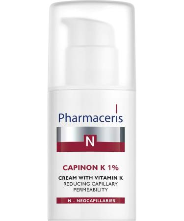 Pharmaceris N Capinon K 1% Cream with Vitamin K Cream for Sensitive Skin Reduces Redness Skin Moisturiser Soothing Cream - 30 ml