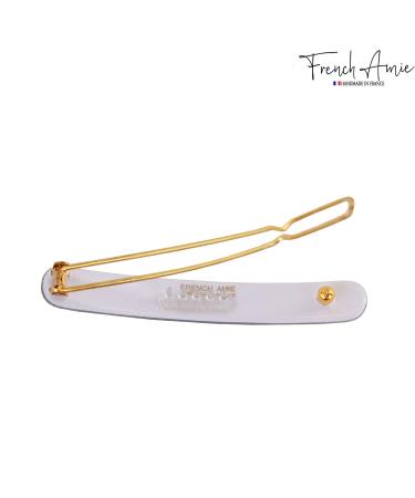 French Amie Small Golden Glitter Celluloid Acetate Hair Clip Barrettes Set of 2 - Made in France - Buy Online on GoSupps.com