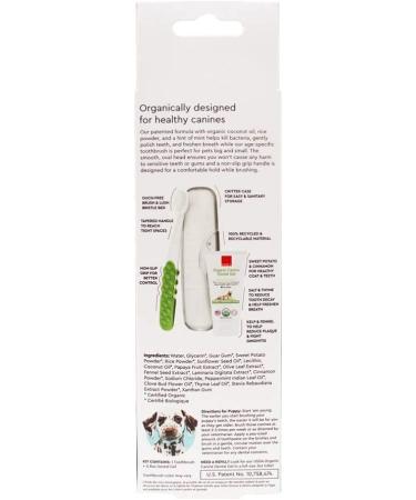 RADIUS Puppy Kit: USDA Organic Dog Toothbrush & Toothpaste - Ultra Soft Bristles for Dental Care - Buy Online on GoSupps.com