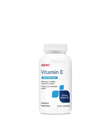 GNC Vitamin E 100% Natural 1000IU - 60 Softgels