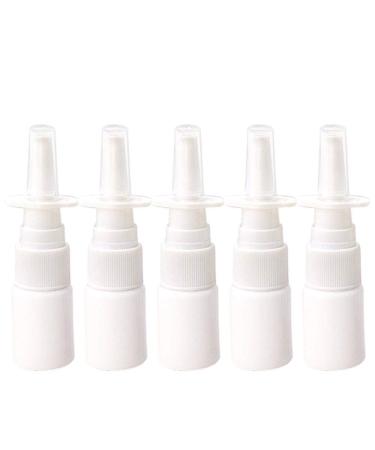 Srutueo 10Pcs 10Ml Bottle Refillable Plastic Mist Nose Nasal Sprayer