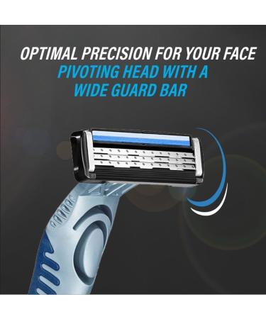 Bic Flex 3 Comfort Men's Razors Pack of 8 - with Three Movable-Blade Razors and Lubricating Strips for an Extra Smooth Shave 3 Count (Pack of 8) - Buy Online on GoSupps.com