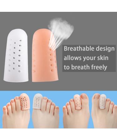 NWSOJ Big Toe Protectors - 12 Pcs White Silicone Covers for Women and Soft Gel Caps for Men - Pain Relief from Corns, Blisters, Ingrown Toenails - Buy Online on GoSupps.com