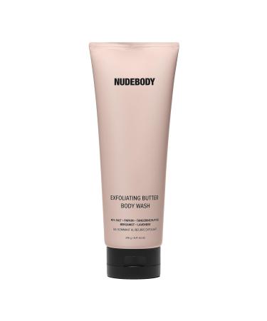 Nudestix Exfoliating Butter Body Wash 3-in-1 Foaming Cleanser Body Scrub & Skin Renewing Treatment with Salt AHA/BHA & Tangerine Butter | Clean Vegan & Scented with Lavender & Bergamot