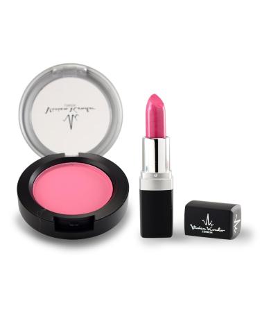 VK Vivien Kondor London Desire Blusher + Lipstick Combo Set Matte Blush Make Up met Vegan en Halal Lipstick Langdurige makeup glow