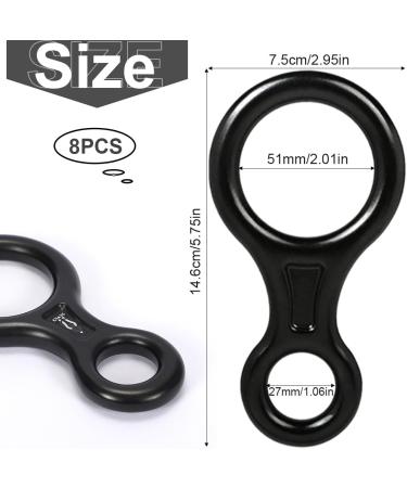 EIHI 35kN Abseiling Device | Figure of Eight Climbing Descender for 8-13mm Rope | International Shipping - Buy Online on GoSupps.com