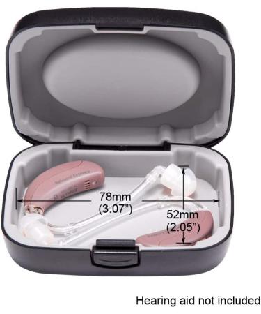 Hard Hearing Aid Case - Portable Black Storage for BTE/CIC/IIC/ITE - Buy Online on GoSupps.com