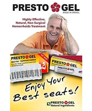 Presto Gel Natural Hemorrhoids Treatment - 40 Flushable Cloth Wipes for Maximum Relief - Buy Online on GoSupps.com