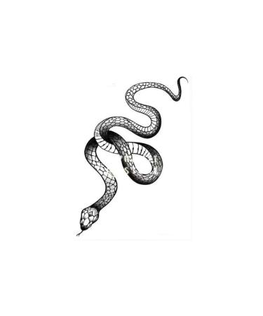 3 Sheets Yeahgoshopping Realistic Big Size Black Snake Waterproof Temporary Tattoo Stickers For Women Men Body Art Waist Decals Fake Tattoo