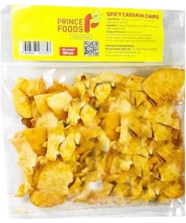 Prince Foods | Spicy Cassava Chips (Round) 150G | Indian Spicy Snacks | Ready to Eat | Classic Snacks | Savory Snacks | Indian Origin