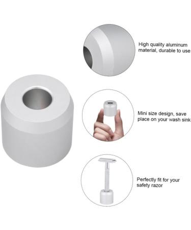 Buy Angoily 3-Piece Hairdressing Tool Set - Double-Sided Metal Razor Base & Shaving Brush Stand for Professional Grooming - Buy Online on GoSupps.com