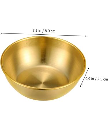 Milisten 3 Pcs Seasoning Dish Portion Cups Sauce Dipping Bowls Mini Dessert Bowl Metal Sauce Dish Salad Dressing Cruet Mini Saucers Dishes Dip Bowls Stainless Steel Server Round - Buy Online on GoSupps.com