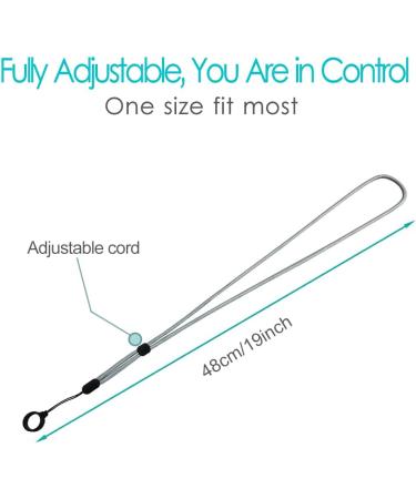 Dialysis Peritoneal Catheter Lanyard Set - Adjustable Length Necklace for Men and Women - Includes 2 Lanyards and 4 Silicone Rings - Gray - Buy Online on GoSupps.com