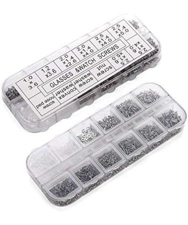 1100Pcs Eyeglasses Repair Kit with Stainless Steel Screws, Nose Pads, Micro Screwdriver, and Tweezer - Ideal for Glasses, Sunglasses, and Watch Repair - Buy Online on GoSupps.com