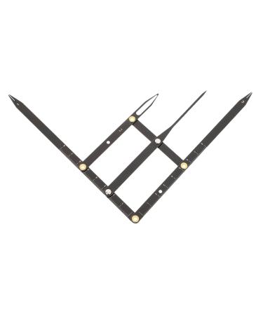 Healeved 3 Pcs Second Generation Scale Brow Stencils Eyebrow Measuring Rulers Eyebrow Tools Stainless Steel 25x5x0.6cmx3pcs Blackx3pcs