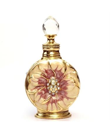 DFJOENVLDKHFE Perfume Bottle Empty Frosted Glass Essential Oil Bottle Refillable Empty Jewelry Decoration Crystal Bottle (Size : Brown Red Rose)