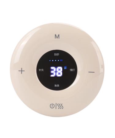 Vtoses electrical GUA SHA scraping massage device USB charging multifunctional physical massage device with heat and suction power for home use (apricot yellow)