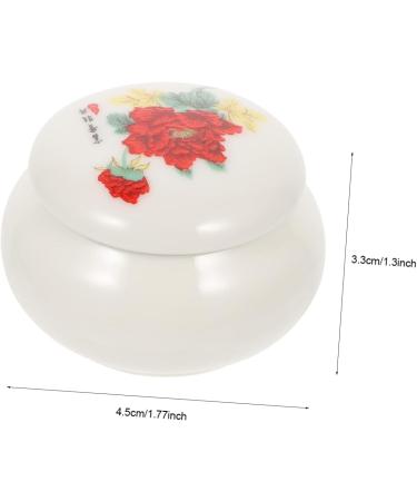 PRETYZOOM 1pc Cosmetic Box Coffee Containers Tea Tin Container Candy Jars with Lids Cream Container Ceramic Cosmetic Jar Storage Holder Travel Ceramics Multipurpose Tea Pot White - Buy Online on GoSupps.com