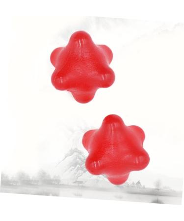 Frcolor Massage Ball Roll - 2 Pack Manual Therapy & Yoga Muscle Roller for Pain Relief | Red Hand Massage Tool - Buy Online on GoSupps.com