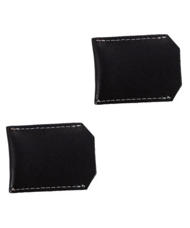 Beaupretty 2st razor holster leather bag for safety razor barber double razor case etui hairdresser razor protection hairdresser razor case leather sheath carrier bag PU travel