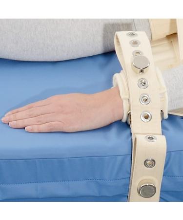 Single Hand Or Foot Lying Magnetic Lock Restraint Belt with Buckle for Psychiatric Rehabilitation and Bed Restraining in Mental (One Size for Adult White) One size for adult White
