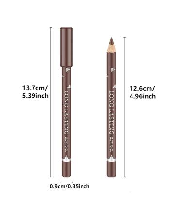 Go Ho 12 PCS Waterproof Eyebrow Pencils - Long-lasting Medium Brown Brow Tint Makeup Pen - Buy Online on GoSupps.com