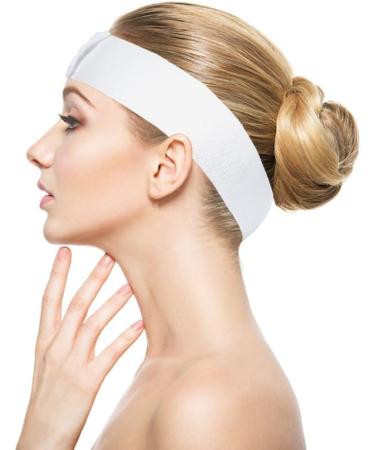 SYXLS Disposable Non-Woven Fabric Headband Adjustable Elastic Velcro Headband Large Quantity Makeup Spa Headband Waterproof Facial Beauty Headband Disposable Elastic Headband Essential Household - Buy Online on GoSupps.com