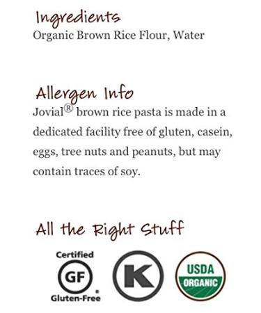 Jovial 100% Organic Gluten Free Brown Rice Pasta Penne 12 oz - Buy Online - Buy Online on GoSupps.com