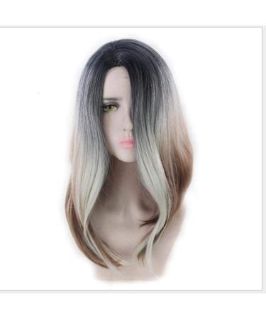 BGHJUE Halloween Wig - Long White Highlights Human Hair Weave Bundles with Closure | Brazilian Straight Non-Remy Hair Extensions - Buy Online on GoSupps.com