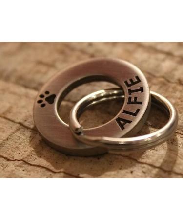 Round Solid Brass and Stainless Steel Deep Engraved Custom Pet ID Tag Dog Tag Cat Tag Puppy ID Tag Personalised Pet Tag Funky Pet ID (Large) L (Pack of 1) - Buy Online on GoSupps.com