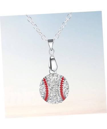 COLLBATH Necklaces A Necklace Crucifix Pendant Baseball Chain Silver Pendant Jewelry Sports Accessories - Buy Online on GoSupps.com