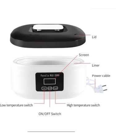 Bain De Paraffine pour Les Mains Et Les Pieds Chauffe-Cire Professionnel Grande Capacit 2 L Et Deux R glages De Temp rature Chauffage Rapide & Rev tement Antiadh sif pour Les Dortoirs Blanc - Buy Online on GoSupps.com