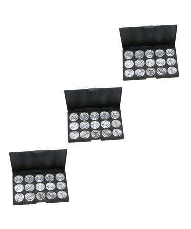 Hemoton 3pcs 15 Eyeshadow Case Empty Cosmetic Case Travel Makeup Case Cosmetic Cases for Traveling