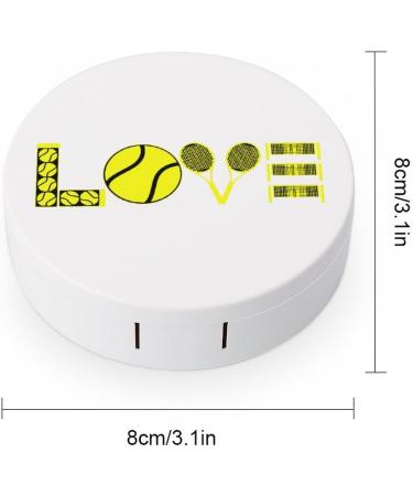 Love Tennis Contact Lens Case - Portable Round Travel Kit with Mirror for Daily Use - Buy Online on GoSupps.com