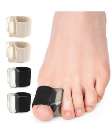 2Pairs Toe Separator - Toe Straightener - Bunion Corrector for Women Men Overlapping Toes - Toe Spacers for Nighttime Running & Yoga Practice Plantar Fasciitis (S)