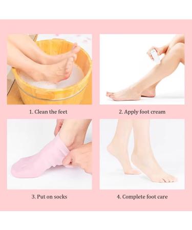 dijiusidy 2a of Soft Silicone Foot Care Tools Flexibility and High Elasticity Silica Gel Moisturizing Socks Silicone Socks colour of skin One size fits all Colour of Skin One size fits all - Buy Online on GoSupps.com